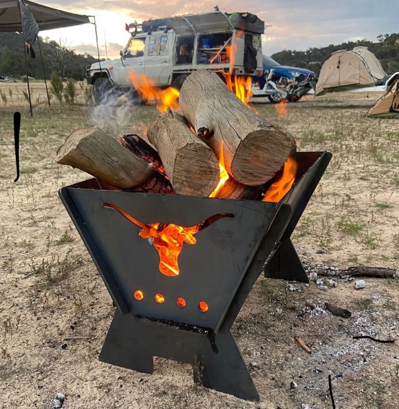 Bull Horns Fire Pit